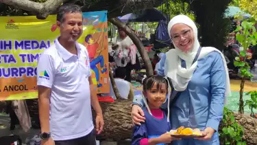 Pemberian apresiasi kepada atlet peraih medali FPTI Jakarta Timur di Taman Impian Jaya Ancol, Jakarta Utara, Jumat (18/5).