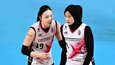 Megawati Hangestri dan pemain Red Sparks Pyo Seung-ju