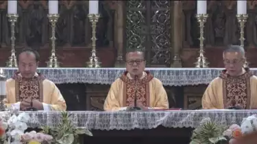 Uskup Agung Jakarta Kardinal Mgr. Ignatius Suharyo saat Paskah 2025