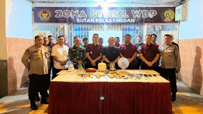 Antisipasi Peredaran Narkoba, Ditjenpas Sumut dan TNI Polri Gelar Razia Mendadak di Rutan Kelas 1 Medan