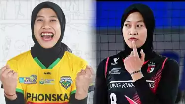 Megawati Hangestri Pertiwi membela Petrokimia Gresik.