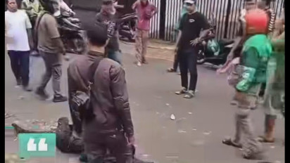 Pencuri Motor di Kelapa Dua Tangerang Tertangkap Warga, Babak Belur Minta Ampun