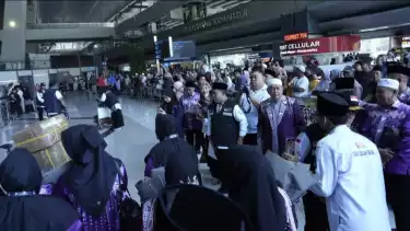 Ilustrasi petugas dan jemaah haji Indonesia