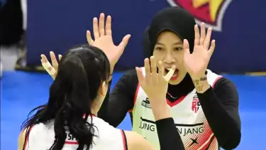 Megawati Hangestri saat masih berseragam Red Sparks