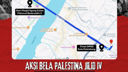 Aksi Bela Palestina, Masyarakat Sumsel Gelar Longmarch di Jembatan Ampera Besok