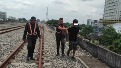 KAI Divre I Sumut Tangkap Pencuri Kabel Sinyal dan Telekomunikasi di Petak Jalan Stasiun Medan - Pulu Brayan