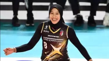 Megawati Hangestri Pertiwi saat masih membela Jung Kwan Jang Red Sparks.