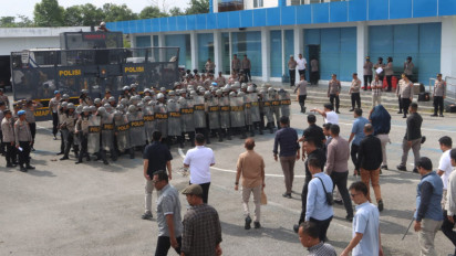 Jelang May Day, Polresta Kendari Gelar Simulasi Pengamanan