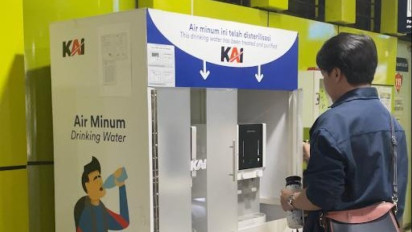 Program KAI Sediakan Refill Air Minum Station Didukung Selama Mudik Lebaran 2025