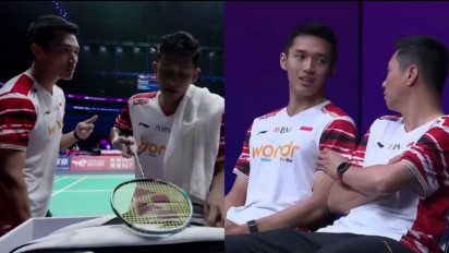Viral Jonatan Christie Jadi Pelatih Dadakan di Piala Sudirman, Shanju: Ganteng Amat Coach-nya
