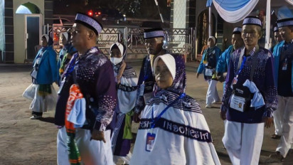 393 Jamaah Calon Haji Lampung Kloter Pertama Tiba di Asrama Haji untuk Lakukan Persiapan Keberangkatan 