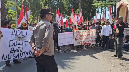 Datangi Mapolresta Pati, Warga Tuntut Polisi Tindak Penambang di Kawasan Pegunungan Kendeng