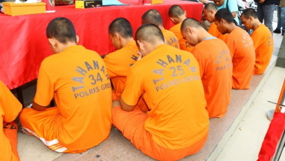 Bikin Onar, 22 Pelaku Pengeroyokan dan Bandit Jalanan Ditangkap Polres Gresik