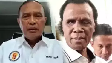 Kolase foto Eks Komandan Kopassus Yayat Sudrajat dan Ketum GRIB Jaya Hercules