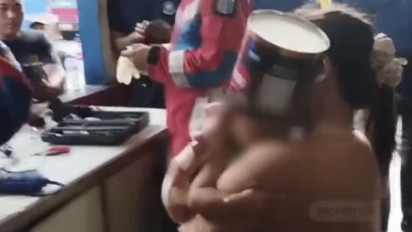 Viral, Detik-detik Aksi Dramatis Damkar Jakarta Utara Selamatkan Kepala Balita yang Tersangkut Kaleng