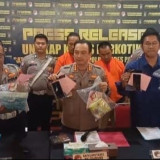 Dua Kurir Sabu dan Ribuan Ekstasi Asal Pekanbaru Berhasil Ditangap Anggota Sat Lantas Polrestabes Palembang