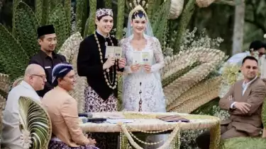 Akad Nikah Maxime Bouttier dan Luna Maya berjalan lancar