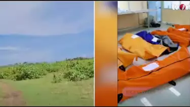 Kolase lokasi ledakan dan kantong jenazah korban ledakan dahsyat pemusnahan amunisi expired di Garut