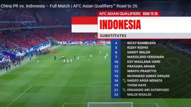 Tak ada kartu kuning pada nama Marselino Ferdinan saat menghadapi China