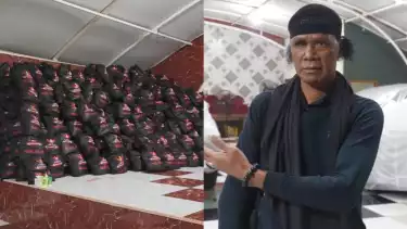 Hercules memperlihatkan sedekah yang rutin dilakukannya.