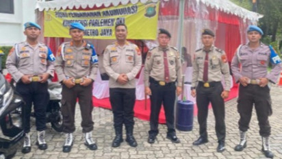 Subbid Provos Polda Metro Jaya Lakukan Pengecekan Personel Pengamanan Sidang PUIC Ke-19 di Jakarta