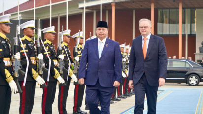 Menko Airlangga Lepas Kepulangan PM Australia Albanese
