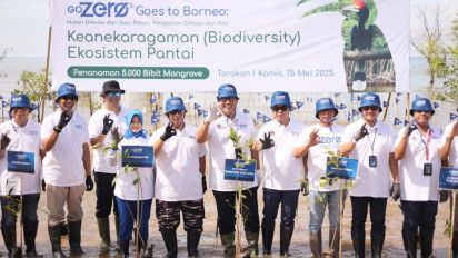 GoZero% Goes to Borneo, Telkom Lestarikan Alam Lewat Aksi Penanaman Ribuan Mangrove di Tarakan