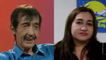 Johny Indo dan istri pertama, Stella Thia