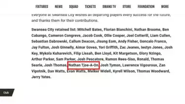 Swansea City resmi pertahankan Nathan Tjoe-A-On