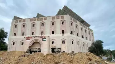 Rumah Sakit Indonesia di Beit Lahia, Gaza utara, yang sudah tidak berfungsi akibat serangan Israel.