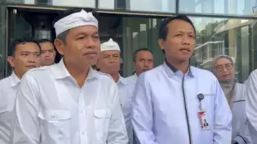 Gubernur Jawa Barat Dedi Mulyadi di Gedung KPK