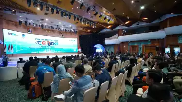 Ilustrasi kegiatan Startup Day 2023. Penyelenggaraan event tahunan ini telah memasuki tahun ketiga dan menjadi wadah perusahaan startup dalam berkontribusi untuk mempercepat transisi energi di tanah air.