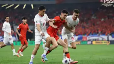 Timnas Indonesia vs China.