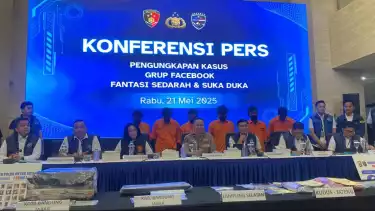 Bareskrim Polri mengungkap kasus grup Facebook yang bermuatan kelainan seksual bernama Fantasi Sedarah dan Suka Duka .