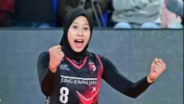 Megawati Hangestri saat masih berseragam Red Sparks.