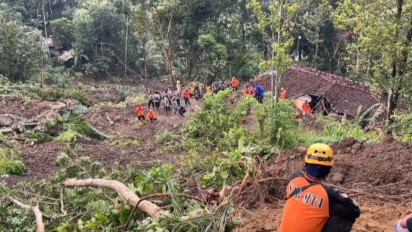Pencarian 6 Korban Longsor di Desa Depok, Trenggalek Dipusatkan di 2 Titik Utama