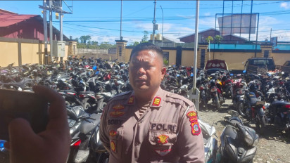 Polres Mimika Gelar Patroli Kasat Mata dan Strong Poin Guna Tekan Angka Kecelakaan