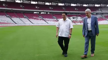 Erick Thohir cek rumput SUGBK