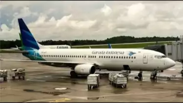Ilustrasi - Pesawat Garuda Indonesia.