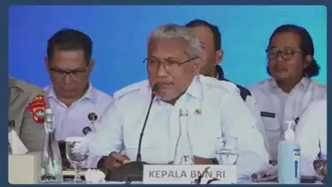 Kepala Badan Narkotika Nasional (BNN) Komjen Marthinus Hukom dalam konferensi pers di Batam, Senin (26/5/2025).