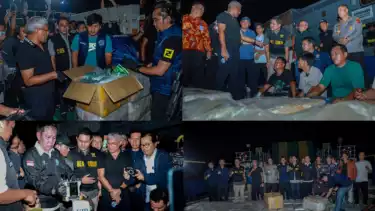 Pengungkapan 2 ton narkoba di perairan Kepulauan Riau.