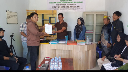 Ratusan Anggota Gapoktan Koperasi Produsen Tani Bena’an Kesultanan Tidung Bulungan Terima SPPH