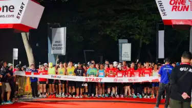 Ribuan orang mengikuti One Run 10K yang digelar di Jakarta, Sabtu 25 Mei 2025.