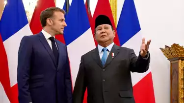 Presiden Prabowo Subianto dan Presiden Emmanuel Macron