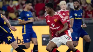 Pemain Manchester United saat melawan ASEAN All Stars di Malaysia.