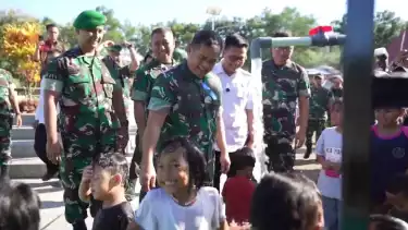 Kepala Staf Angkatan Darat (KSAD) Jenderal TNI Maruli Simanjuntak, meresmikan pengoperasian sumur bor di Gunung Kidul, Yogyakarta
