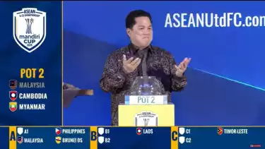 Reaksi Erick Thohir saat Drawing Piala AFF U-23 2025