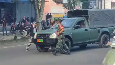 Mobil anggota TNI milik Yonif 412 ditendang anggota ormas GPK di Magelang
