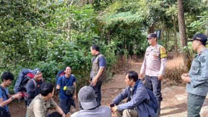 TNGGP Turunkan 2.658 Pendaki Ilegal dari Gunung Gede-Pangrango