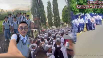 Kembali seperti Tahun 90an, Pelajar di Jawa Barat Berangkat dan Pulang Sekolah Jalan Kaki setelah Gubernur Dedi Mulyadi Larang Siswa Pakai Motor